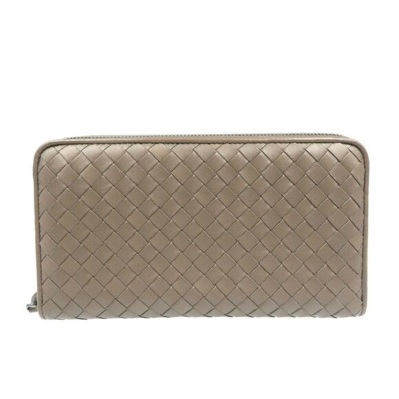 BOTTEGA VENETA Brown Leather Intrecciato Wallet - Picture 1 of 8